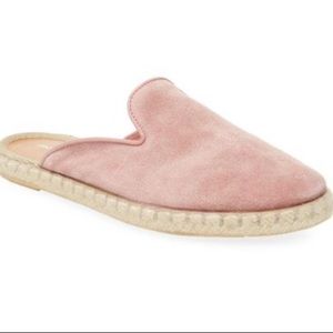NWT SAKS Fifth Avenue light pink mule espadrilles